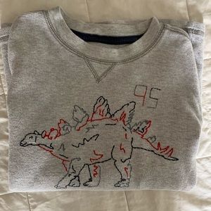 Oshkosh B’gosh Kids grey thermal Dino shirt 7x
